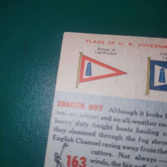1955 Topps Rails and Sails English Hoy -18th Century Work Boat #163 Trading Card - Picture 8 of 8